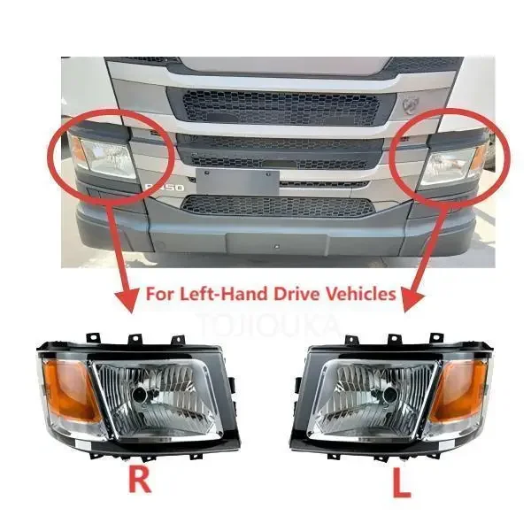 Suitable For Scania P450 Pump Truck Headlights,Without A Bulb (Left-Hand Drive) OEM Left 2674376 Right 2674377