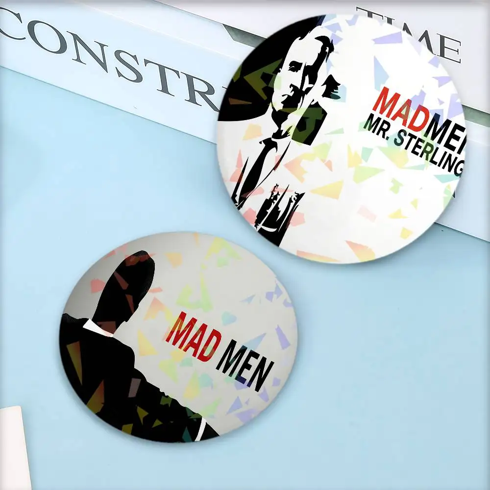 TV Series Mad Men Button Pins Backpack Clothing Decor Brooch Cartoon Science Fiction Badge Laser Jewelry Gifts for Kids