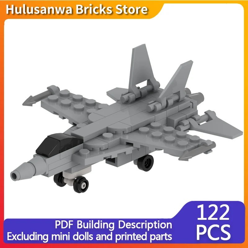 

F/A-18 Super Hornet Modern Military Fighter Jets Model MOC Building Bricks War Equipment Modular Technology Gifts Children Toys