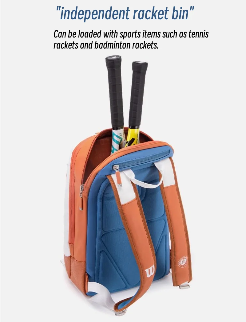 Рюкзак для теннисных ракеток Wilson, французская открытая сумка для ракеток Super Tour, водонепроницаемая теннисная сумка большой вместимости с отделениями для женщин и мужчин