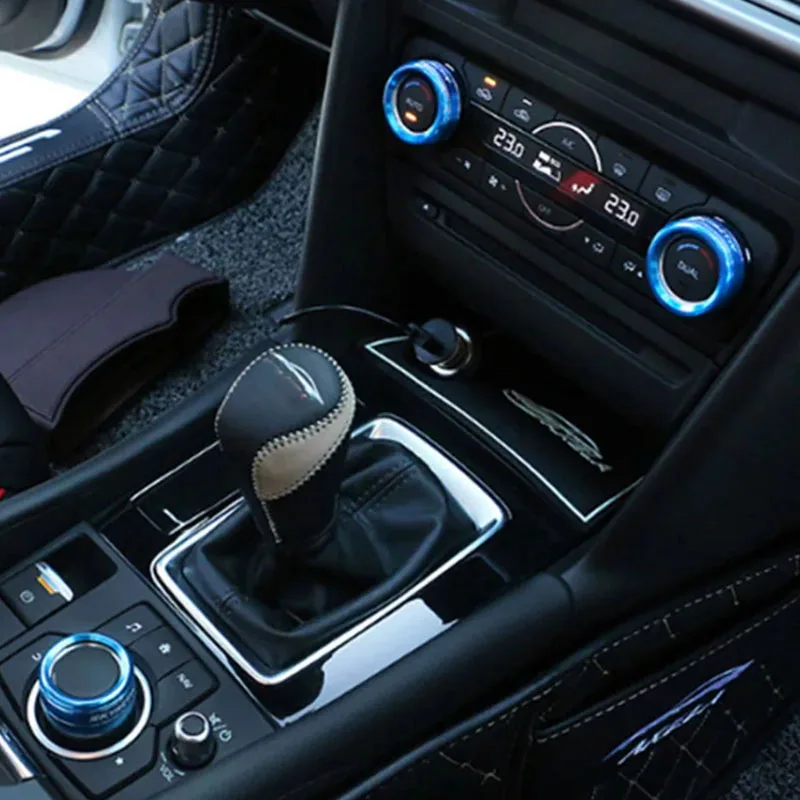 FOAL BURNING Car Air Conditioning Heat Control Switch Knob Decorate Cover Ring For Mazda 3 CX-4 Atenza CX-5 2017 2018 2019 2020