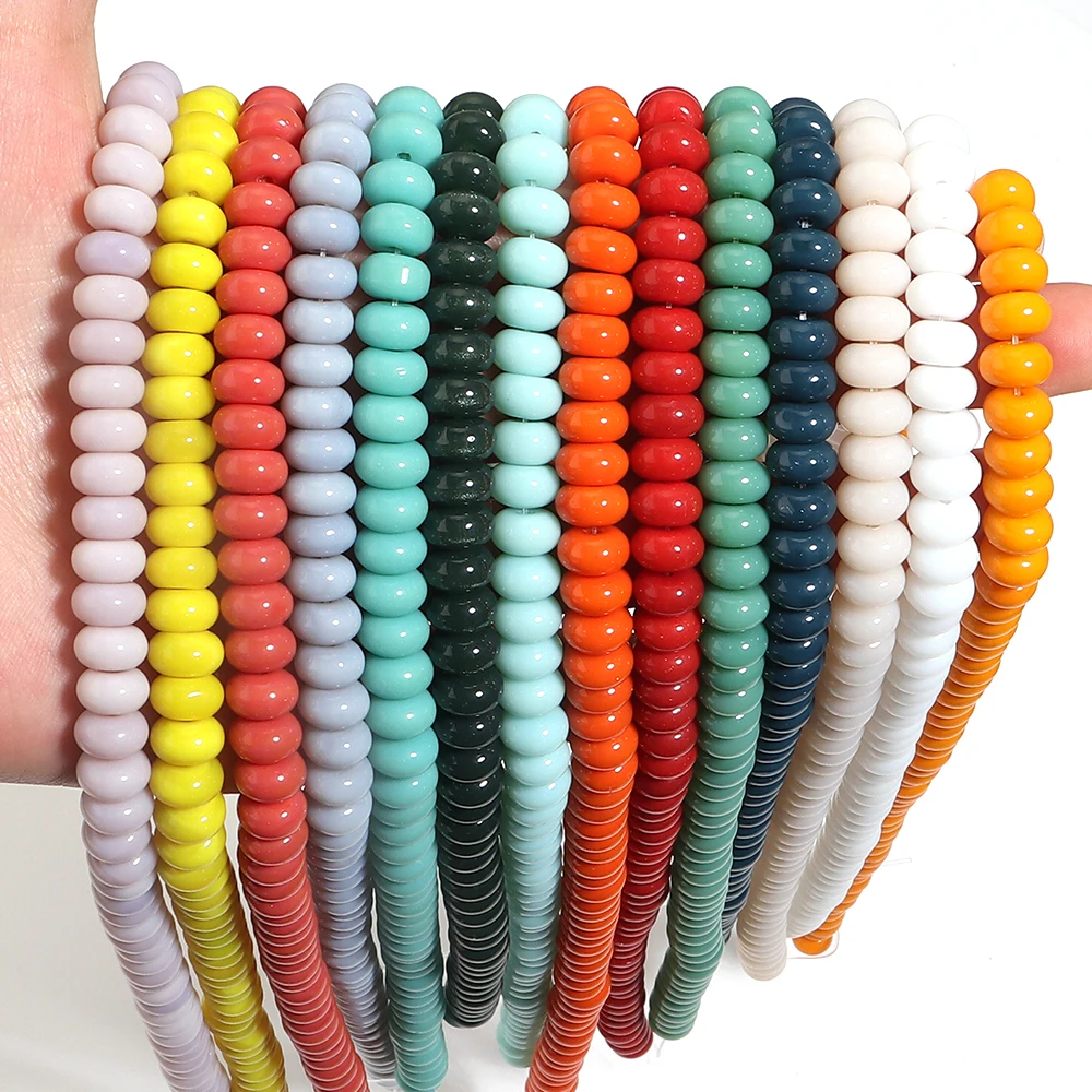 75pcs 5x8mm Crystal Glass Abacus Beads Loose Spacer Bead For Jewelry Making DIY Crafts Earrings Bracelet Necklace Accessories
