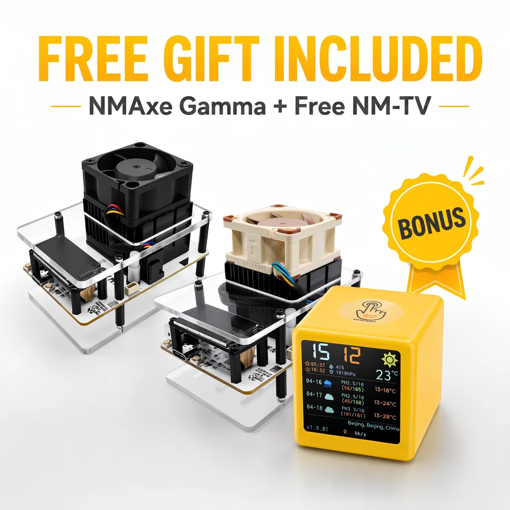 

NMAxe Gamma optimized NMMiner Official BM1370 ASIC BTC Solo Lottery Miner 1.2TH/s Open-source quite Home Using
