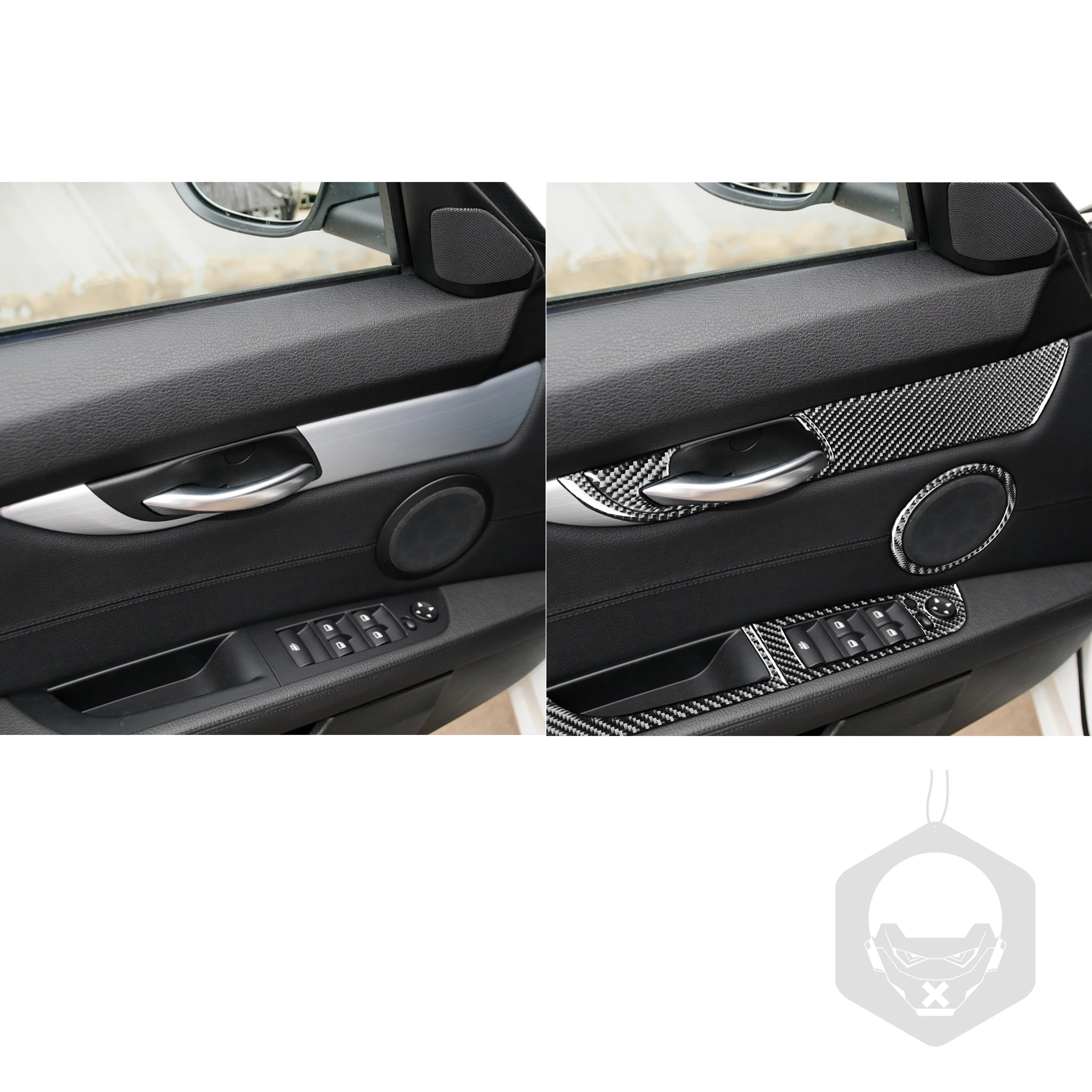 For BMW Z4 E89 2009-2016 Carbon Fiber door handle Window lifting horn Panel Cover Car Interior Accessories Decorative Sticker