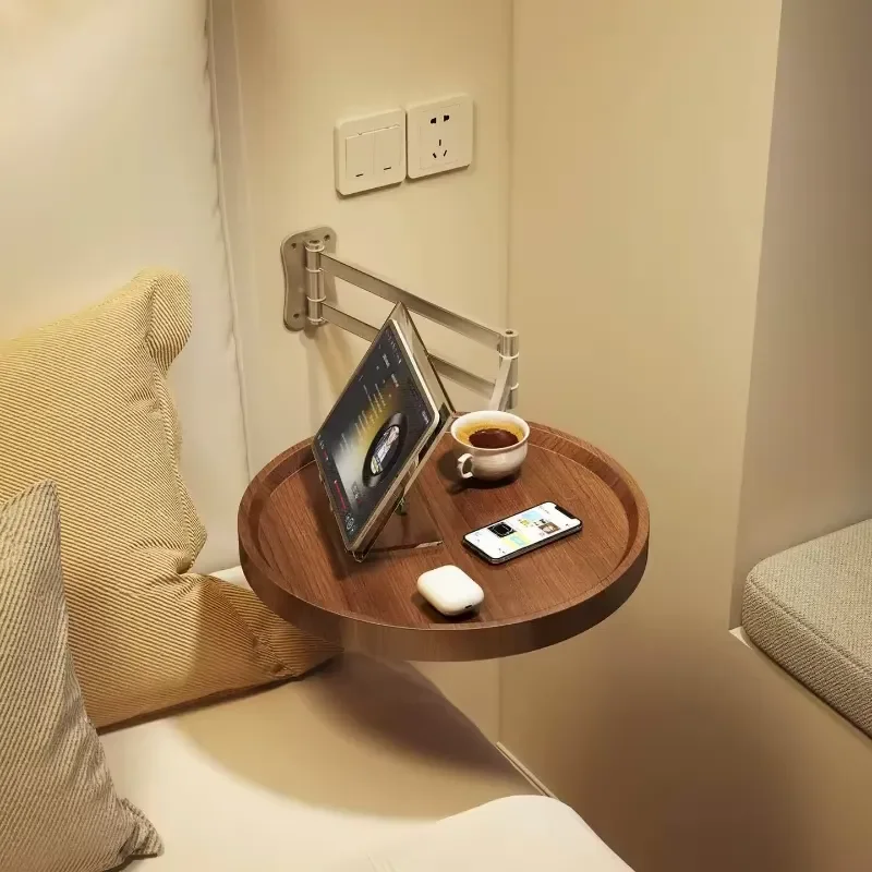 Modern Simple Multifunctional Foldable Hanging Shelf Bedside Table Display Stand Shelves for Home Bedroom Furniture