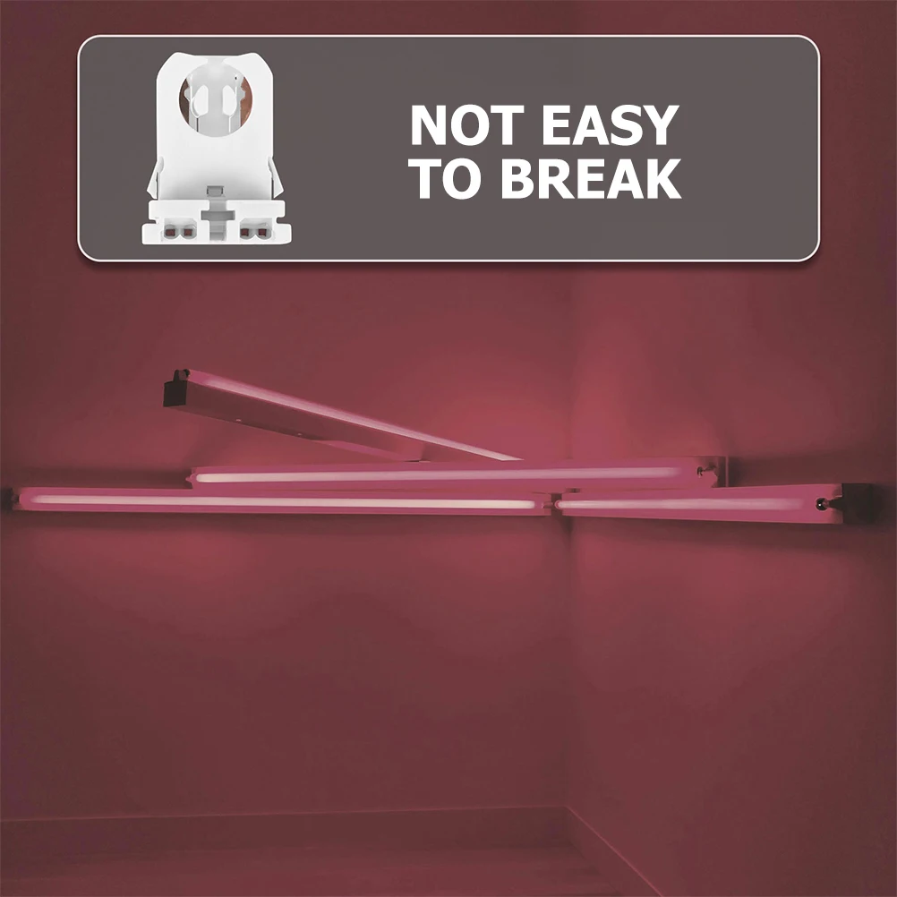 

10Pcs Plug Type Pendant Lamp Holder Socket Tombstone Lampholder for Fluorescent Tube Light Easy Installation Home Office