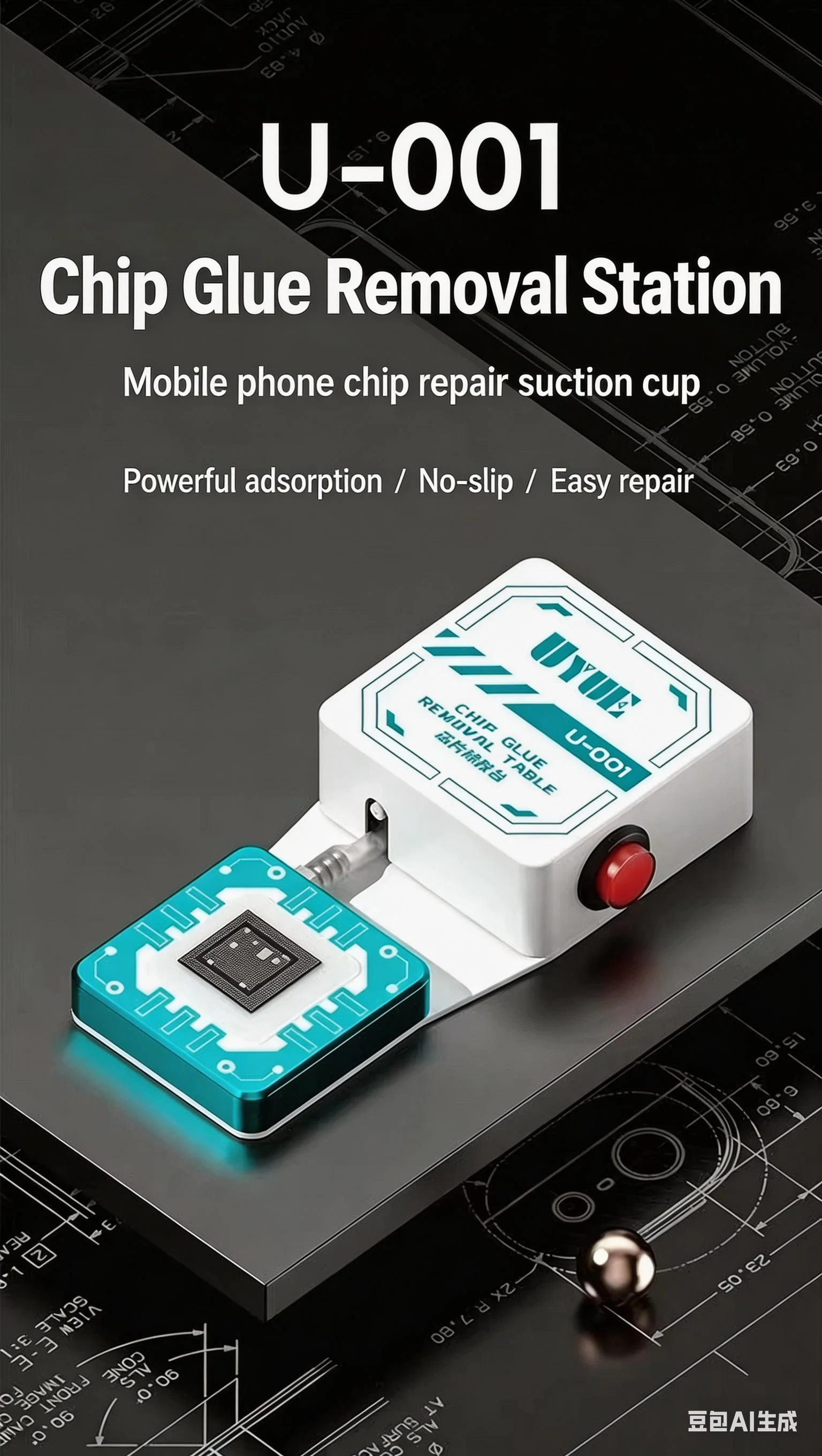 U YUE Chip Repair Heating Glue Removal Station Mobile Phone Computer Chip Fixed Constant Temperature Repair Tool