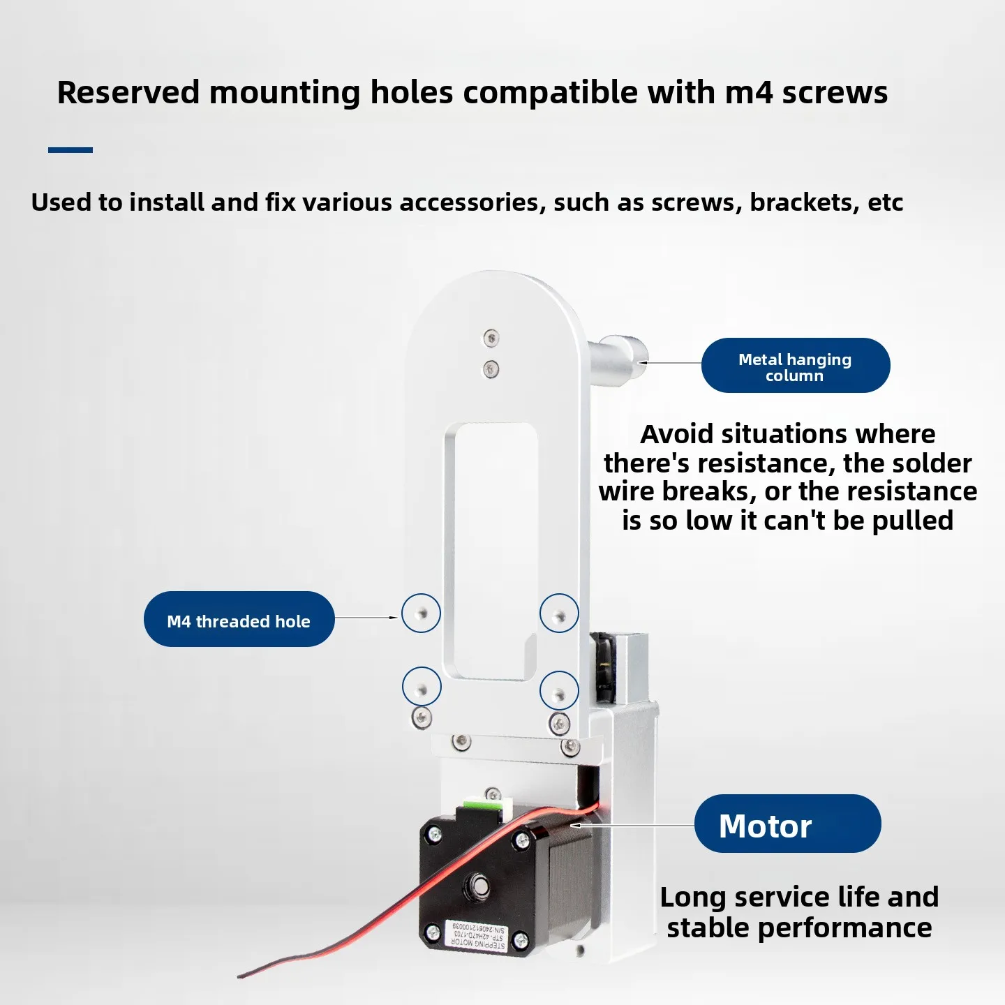 ST-101/102/103T Automatic Multi-Function Solder Wire Feeder with Dual Alarms for Snag Prevention and Electronics Assembly