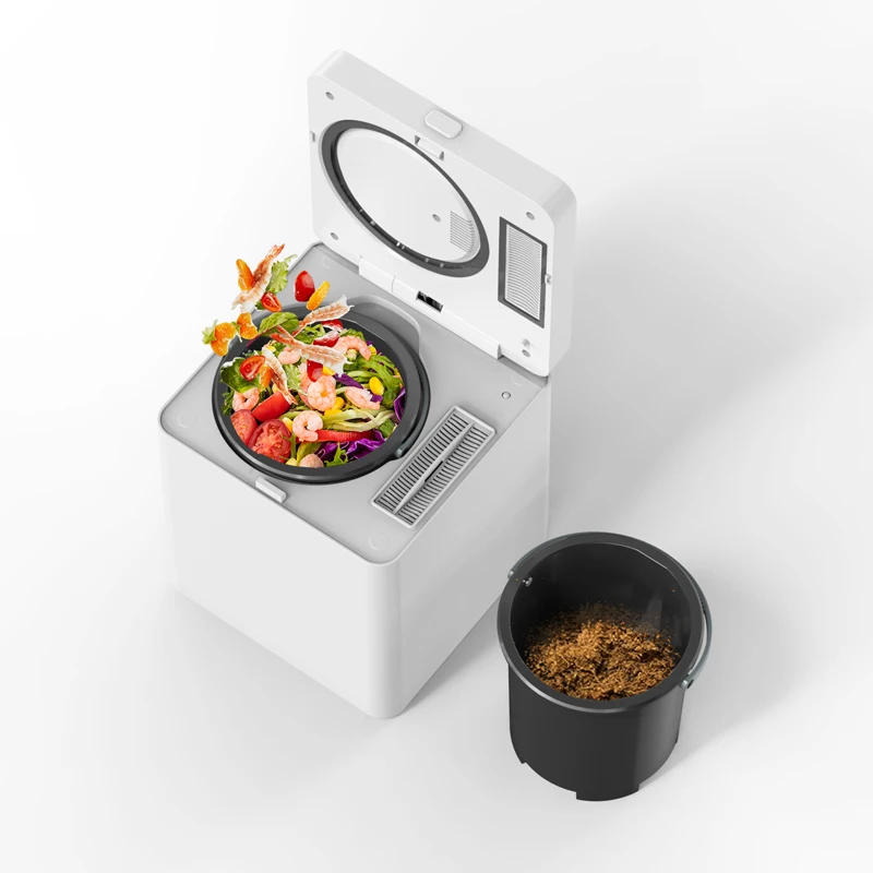 Household Electric Automatic Food Waste Composter 2.5L Smart DC Motor Multigrind Technology Odor Free Low Stainless