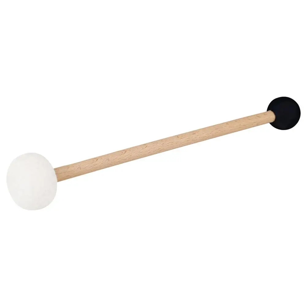 Singing Bowl Mallet Bass Drum Percussion Felt Rubber Headed Mallets Drumsticks Double Ended Wooden Handle Practice Performance