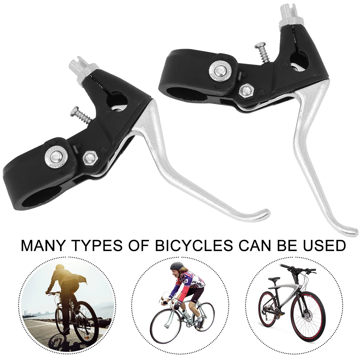 

2 Pairs Bike Brake Lever Cycling Parts Supplies Child Handles Lightweight Durable Practical Design Long Use Sturdy