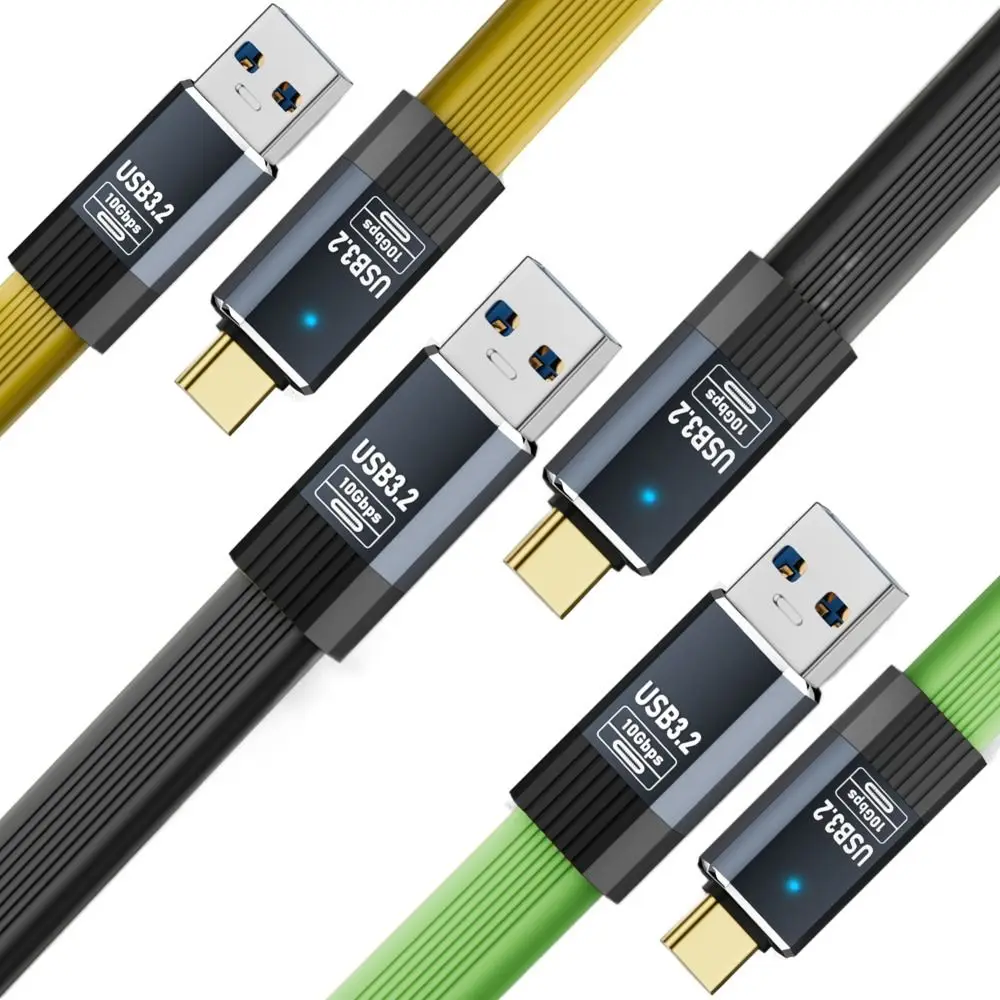 Male to Male USB3.2 Type-A to Type-C Cable Fast Charging 36W Data Line E-Marker Chip 10Gbps USB-A to USB-C Cord