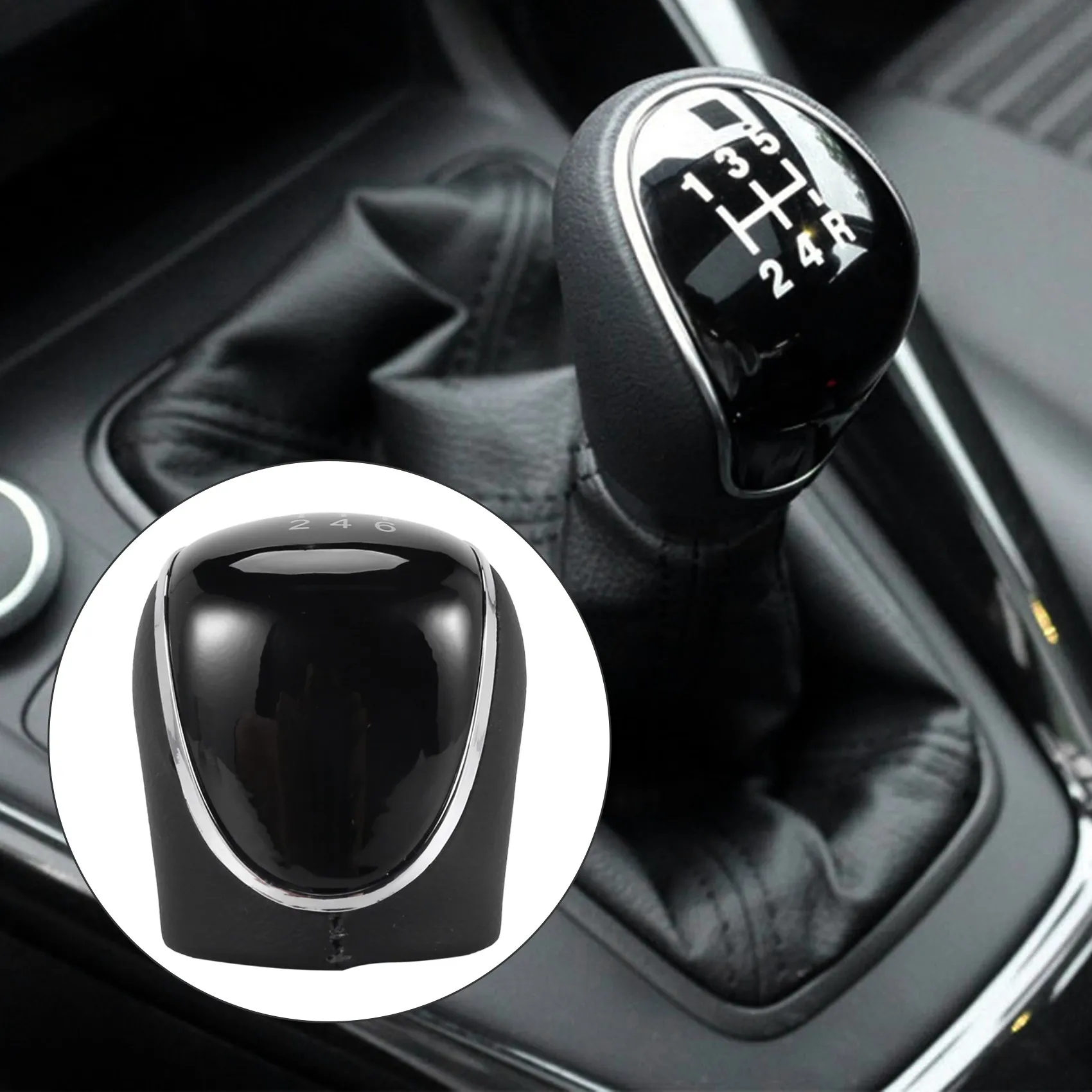 Top-Rated 6 Speed Car PU Leather Gear Shift Knob Shift Lever For Ford Mondeo IV S-MAX C-MAX Transit Focus MK3 MK4 Kuga