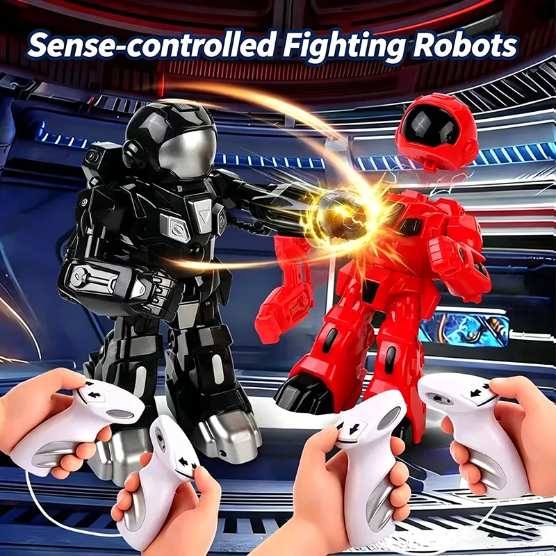 2.4G Somatosensory Battle RC Robot Body Sense Remote Control Boxing Robots Toys Boys Smart Robot Battle Toys Give It to Children