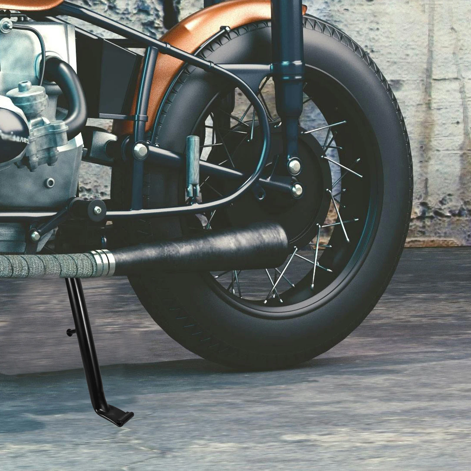 

Sturdy Steel Motorcycle Side Kickstand Replacement Durable Kick Support For Scooter Electric Motorcycle Parts Metal Side Stand