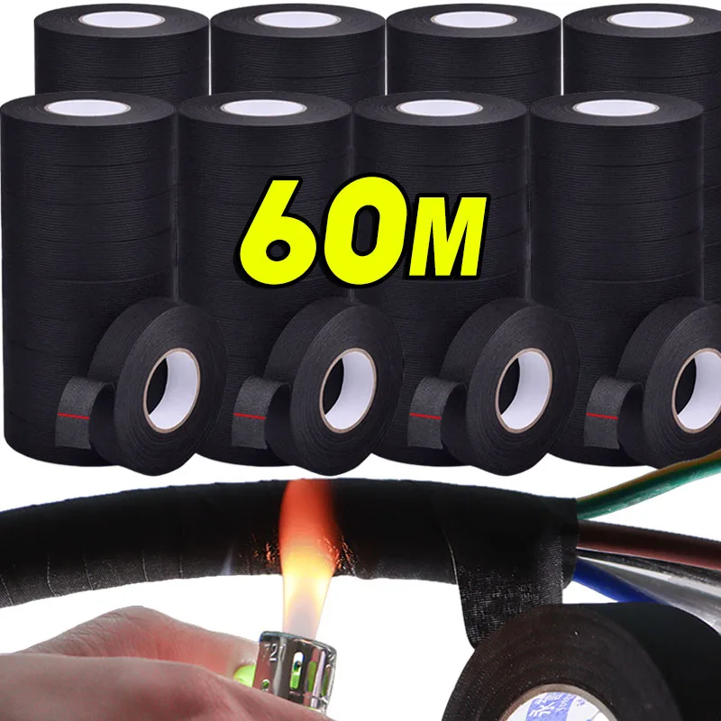 

Electrical Tape Heat-resistant Harness Bundle Insulation Auto Wiring Fabric Cloth Wrap Waterproof Cable Organizer Adhesive Tapes