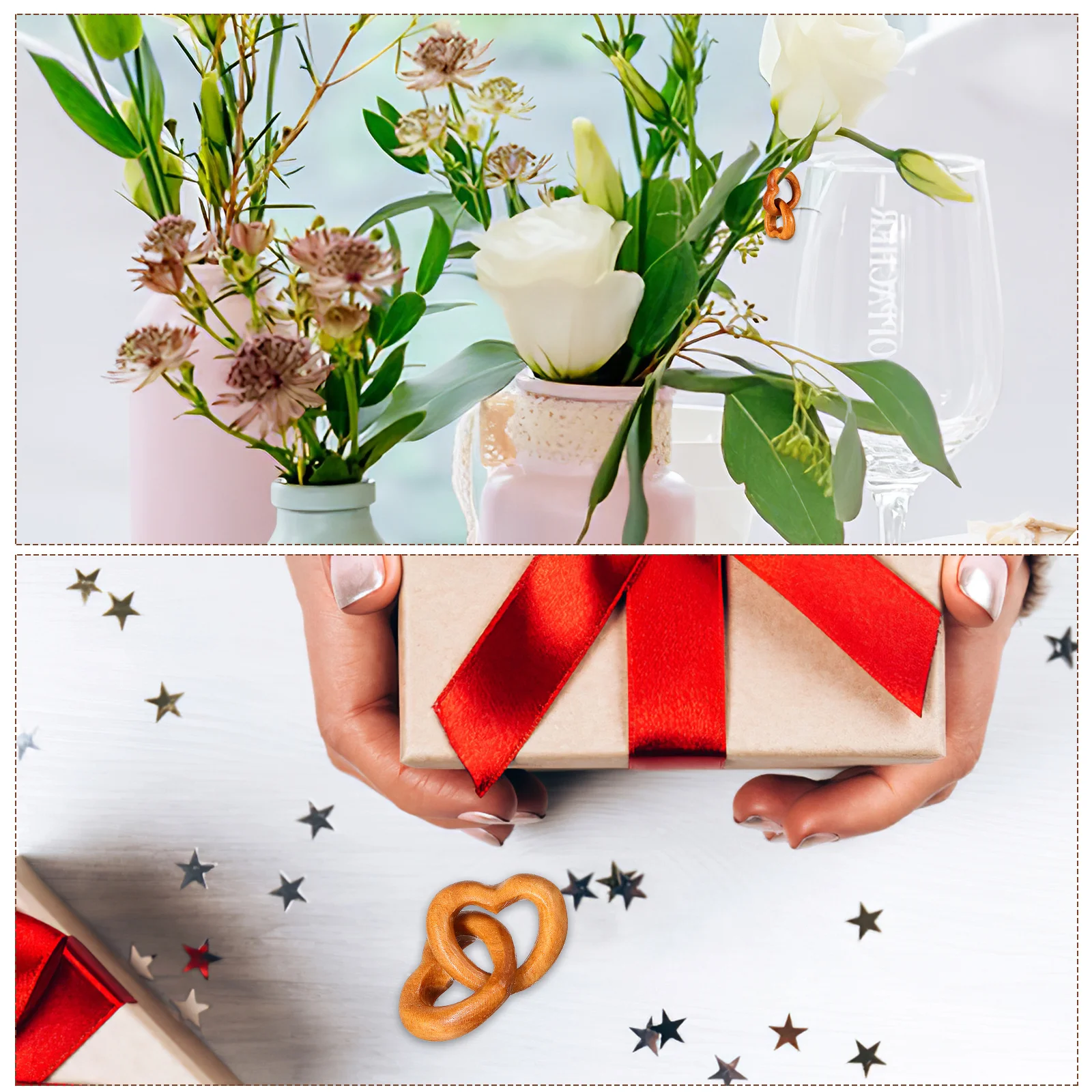 

Wooden Heart-Shaped Lock Craft Beautiful Grain Hard Material for Long Time Use and Creative DIY Projects Wood Heart