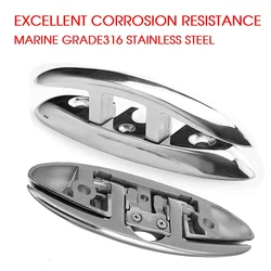 휴대용 보트 데크 접이식 클릿, 스테인레스 스틸, 탈착식 사전 드릴, 카약 카누, 요트 계류 클리트 부품, 5 인치