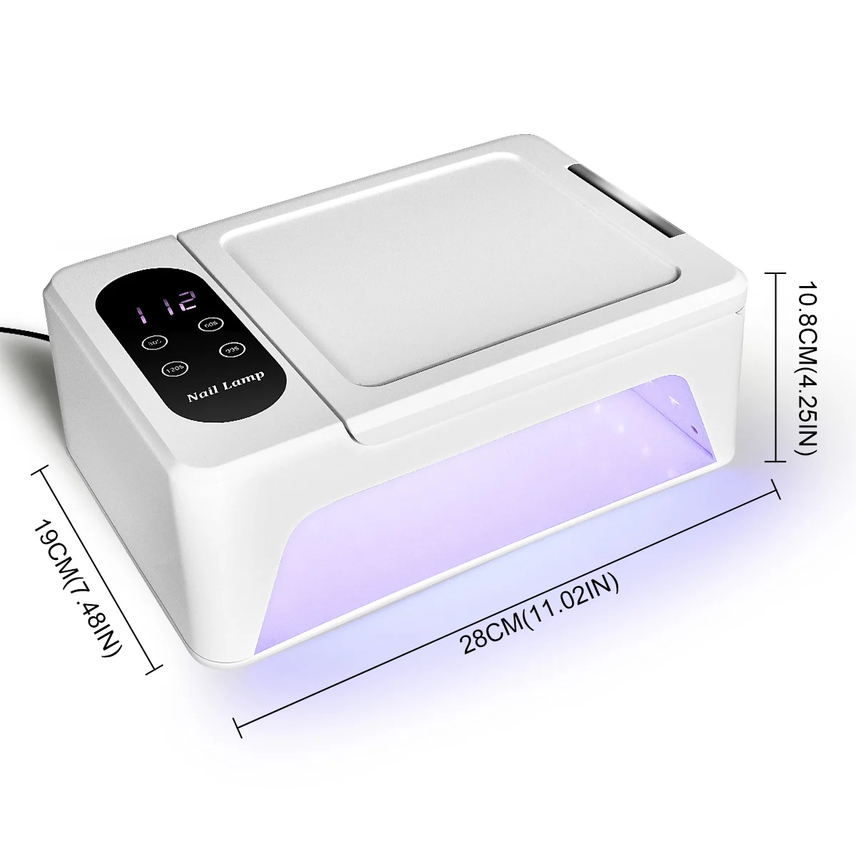 96 LED UV Nagellamp High Power Gel Nagellak Droger 4 Timer Instellingen Met Handen Armsteun Kussen UV Gel nagel Licht Tool