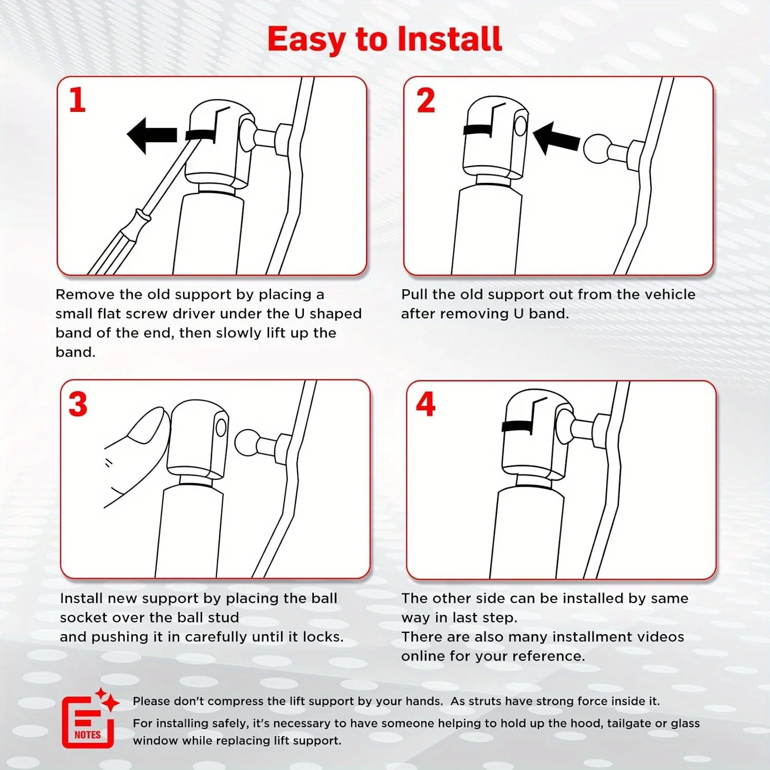 دعامات غاز ML1450 مقاس 20 بوصة 222N لـ Leer Camper Shell/نافذة/صندوق الأدوات (مجموعة من 2) #6