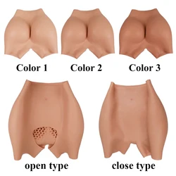 Honey Comb Silicone Underwear Buttock Thick Hips Silicone Male To Female Bum Open Crotch Panties Fake Butt Silicone Buttock