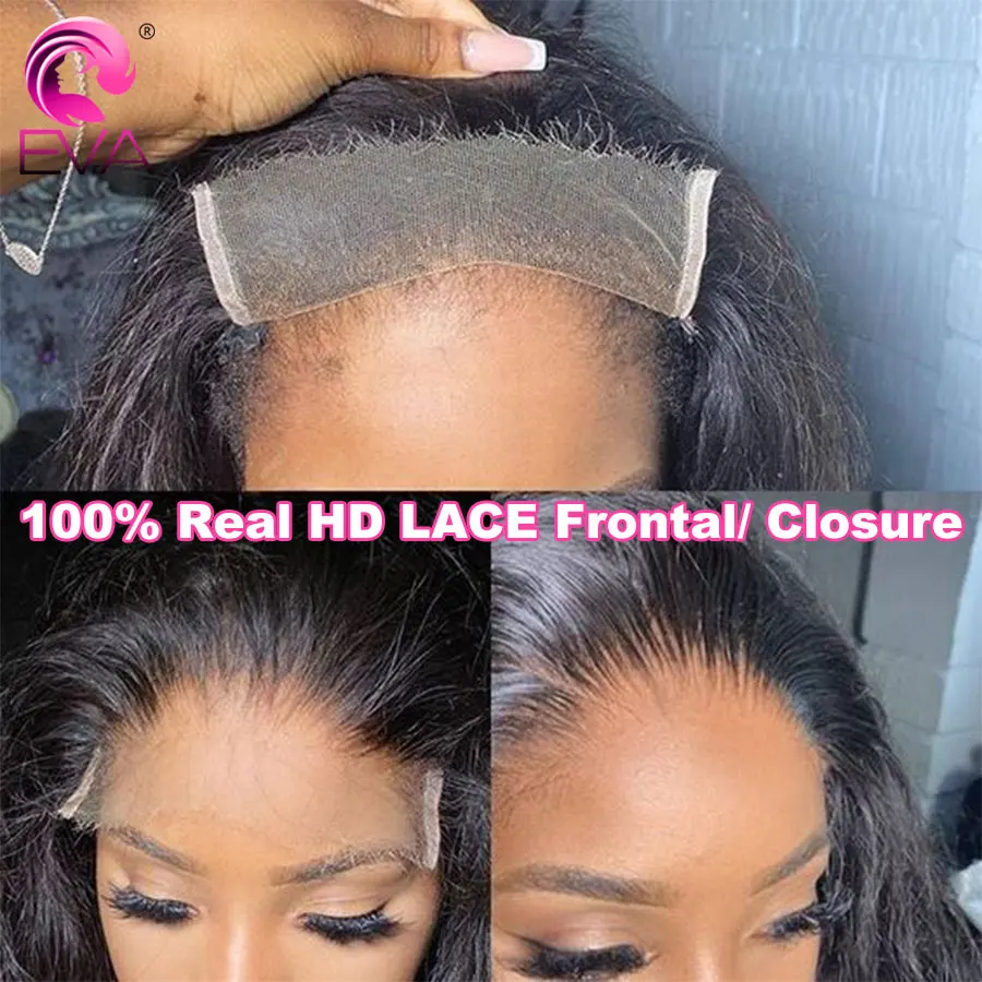 

Накладки для волос Eva Hair: HD-кружевные фронталы 5x5, 6x6, 7x5, 13x4, 13x6 из бразильских натуральных волос, невидимые, с HD-кружевом, предварительно выщипанные, для идеального слияния с кожей головы