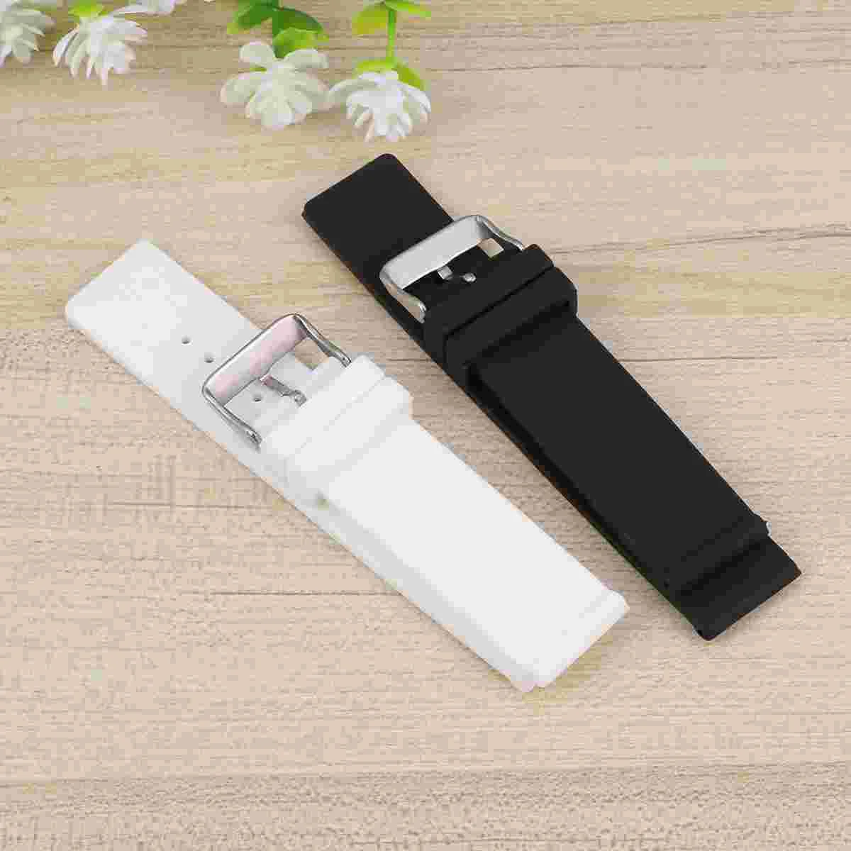 2 Pcs Watch Strap Bands Replacement Watchband Silicone Fashion for Girls