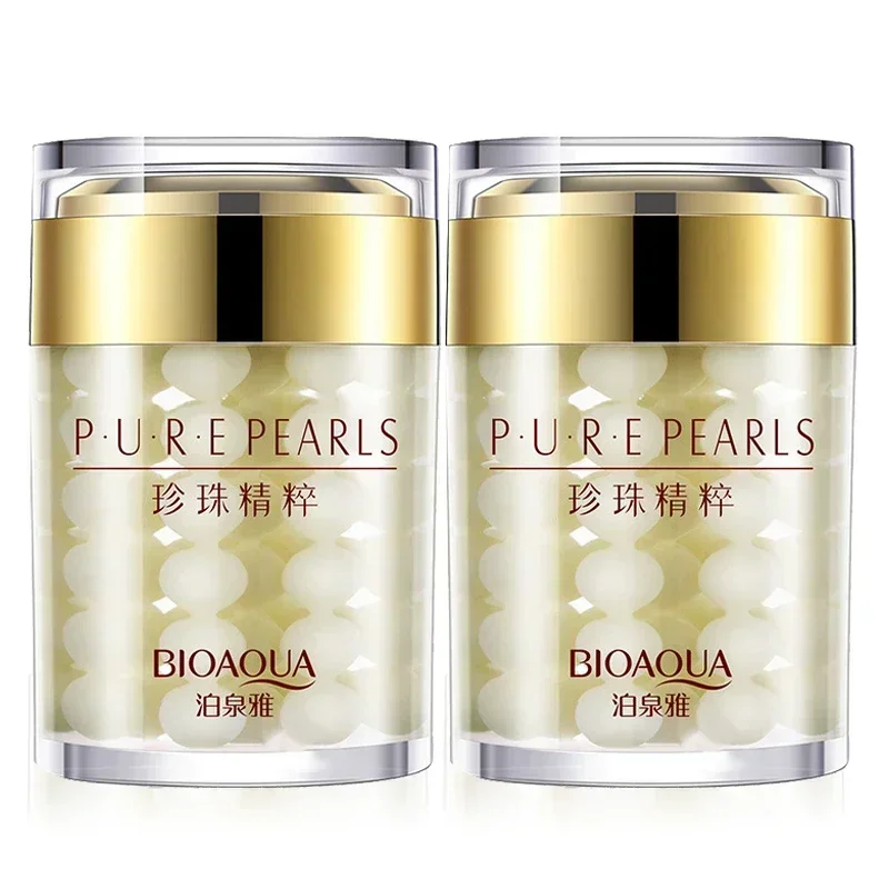 2 uds BIOAQUA crema Facial de perlas puras hidratante reafirmante de la piel crema Facial hidratante belleza salud cuidado de la piel