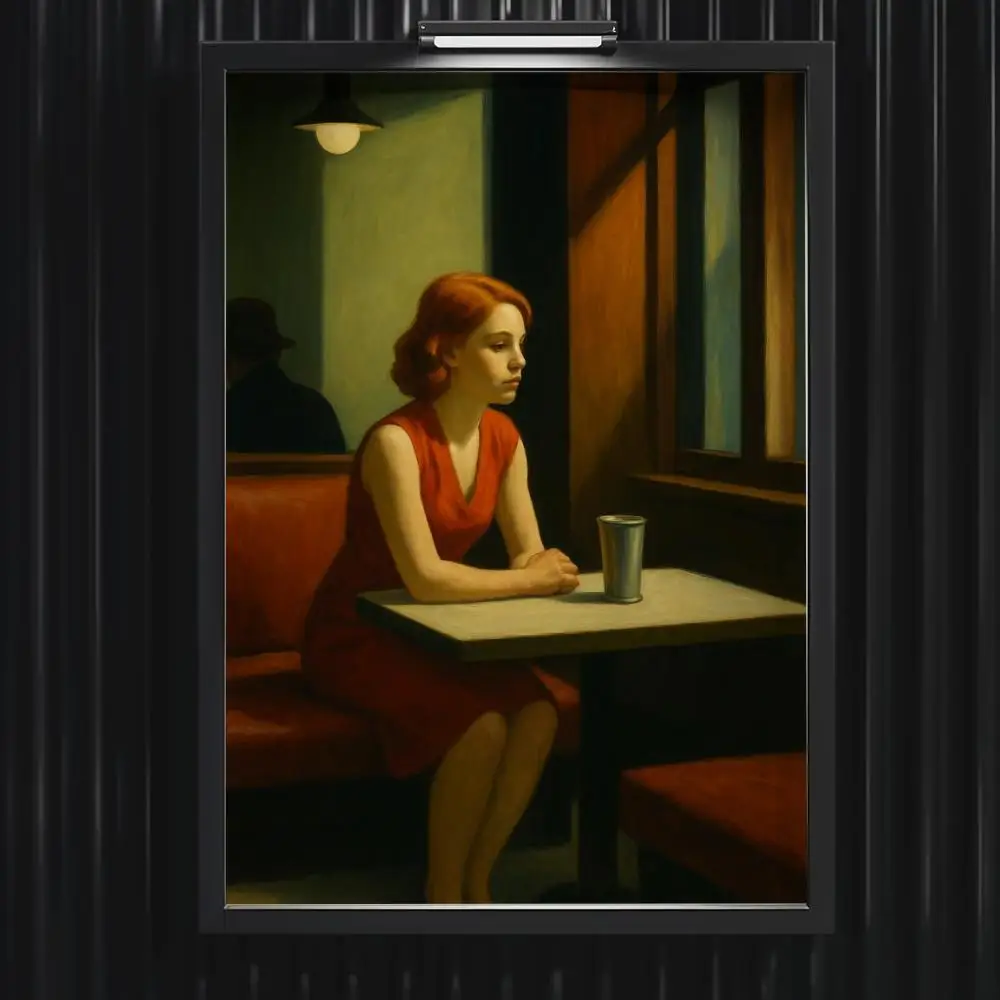E-Edward Hopper Poster Music Hot Album Poster Star Hip Hop Living Room Canvas Painting Art Home Wall