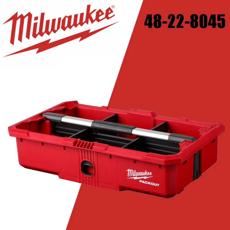 Milwaukee 48-22-8045 PACKOUT Tool Box Without Cover Strong Durable Parts Storage Tool Containment Case