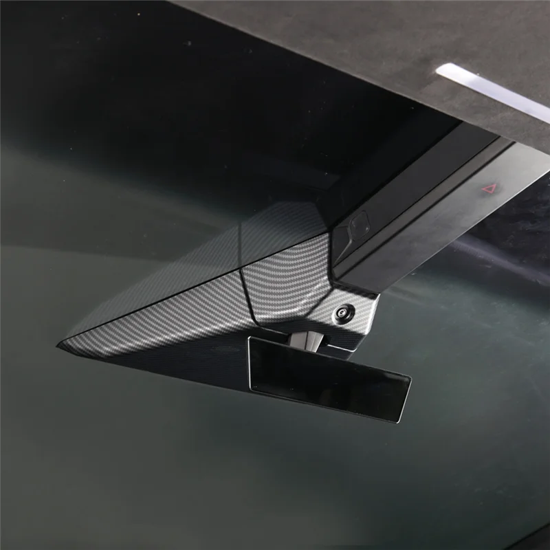 ل تسلا Cybertruck 2024-2025 غطاء كاميرا السقف الأمامي الكسوة في ألياف الكربون غير اللامعة اكسسوارات السيارات