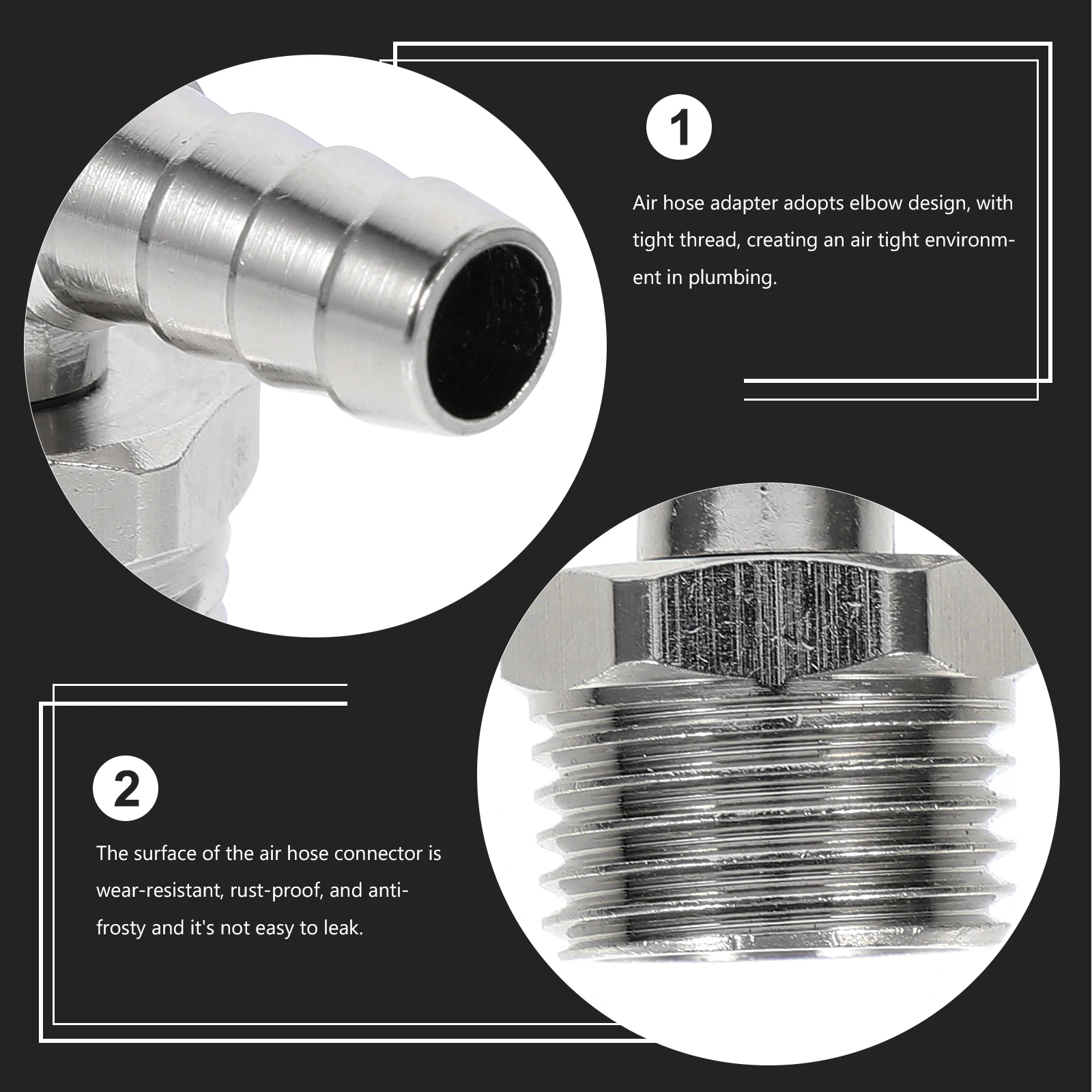 

Hose Connector 90 Degree Elbow 1/2 High Pressure Corrosion Resistant Copper Nickel Plated Leak Proof Fitting Coupler Quick