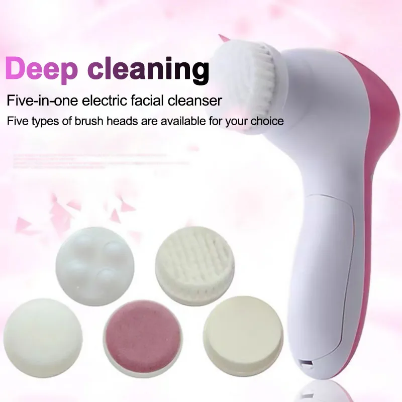 Escova Facial Elétrica 5 em 1, Dispositivo de Limpeza Facial, Ferramentas de Limpeza Facial DDXLS01