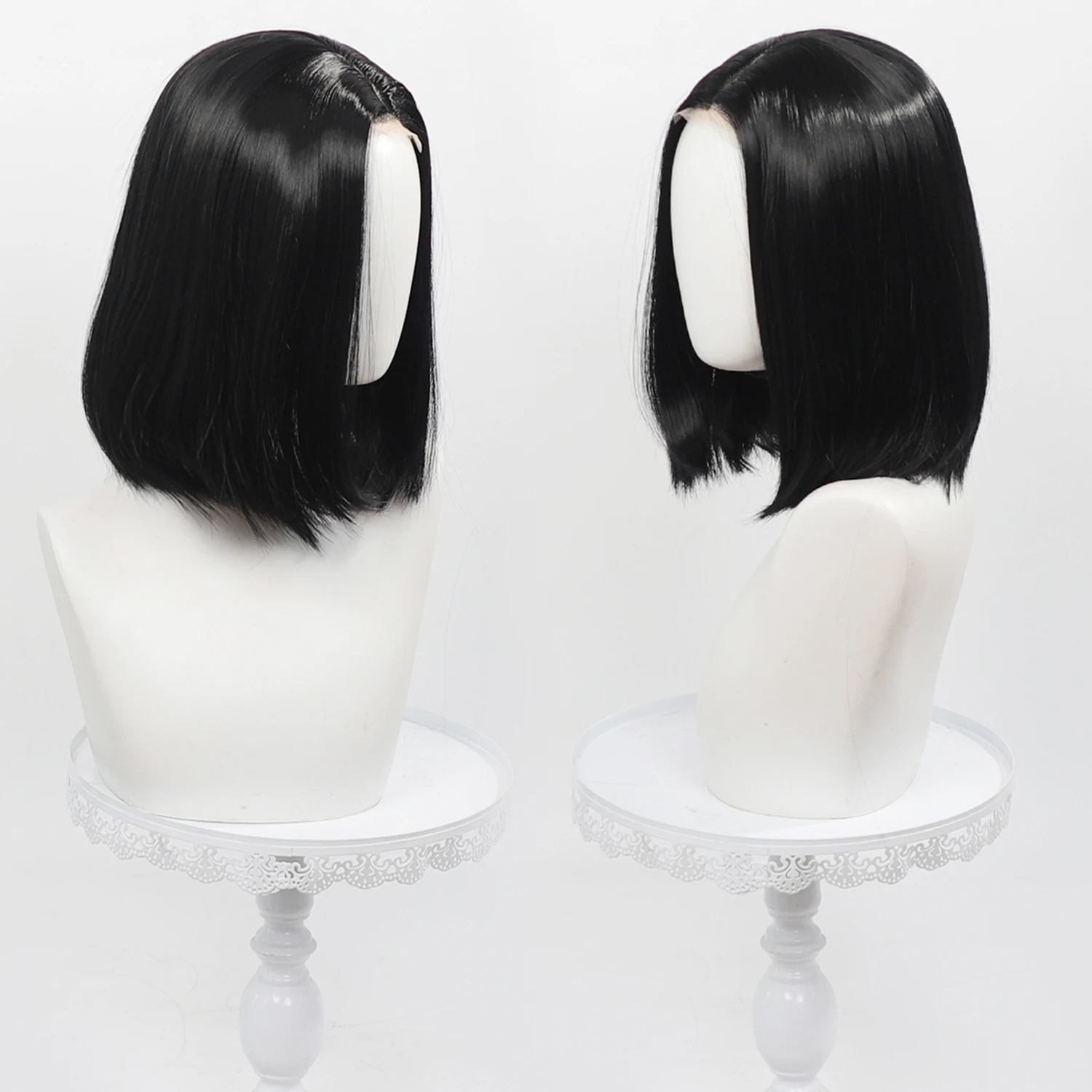 アニメリムバスカンパニーリョウシュウコスプレウィッグ黒鎖骨長 - Anime Cosplay Real のレビューと価格