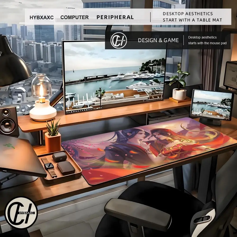 HYBXAXC Comic Fights Break Sphere Dou Po Cang Qiong Xiao Yan Medusa Mouse Pad Extra Large Anime Office Keyboard Pad Customized