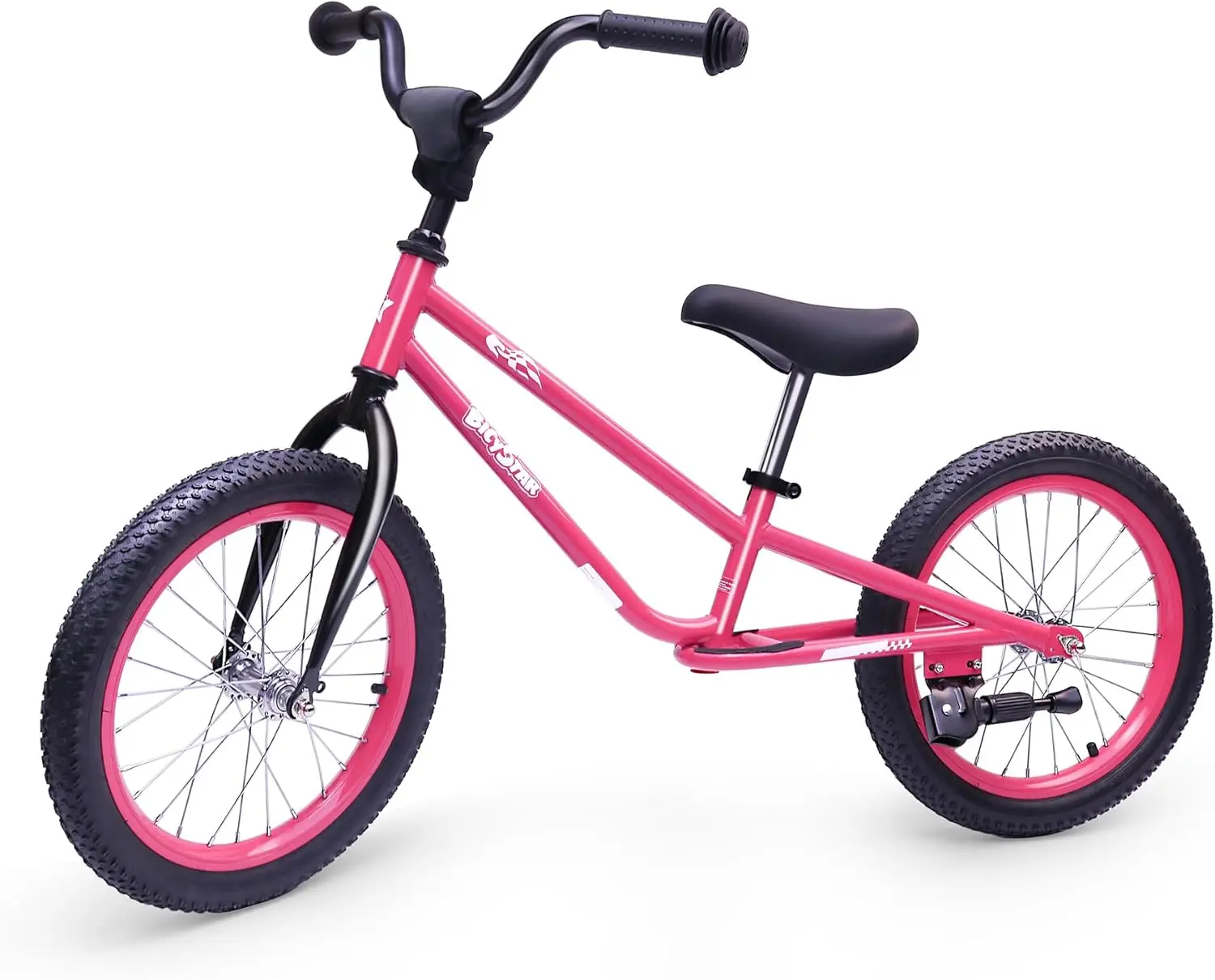 16 Inch Kids Balansfiets Voor 5-8 Jaar Oud, Bmx Kids Bike Zonder Pedalen, Air Rubber Banden, Voetsteunen, Verstelbare Hoogte Voor Grote