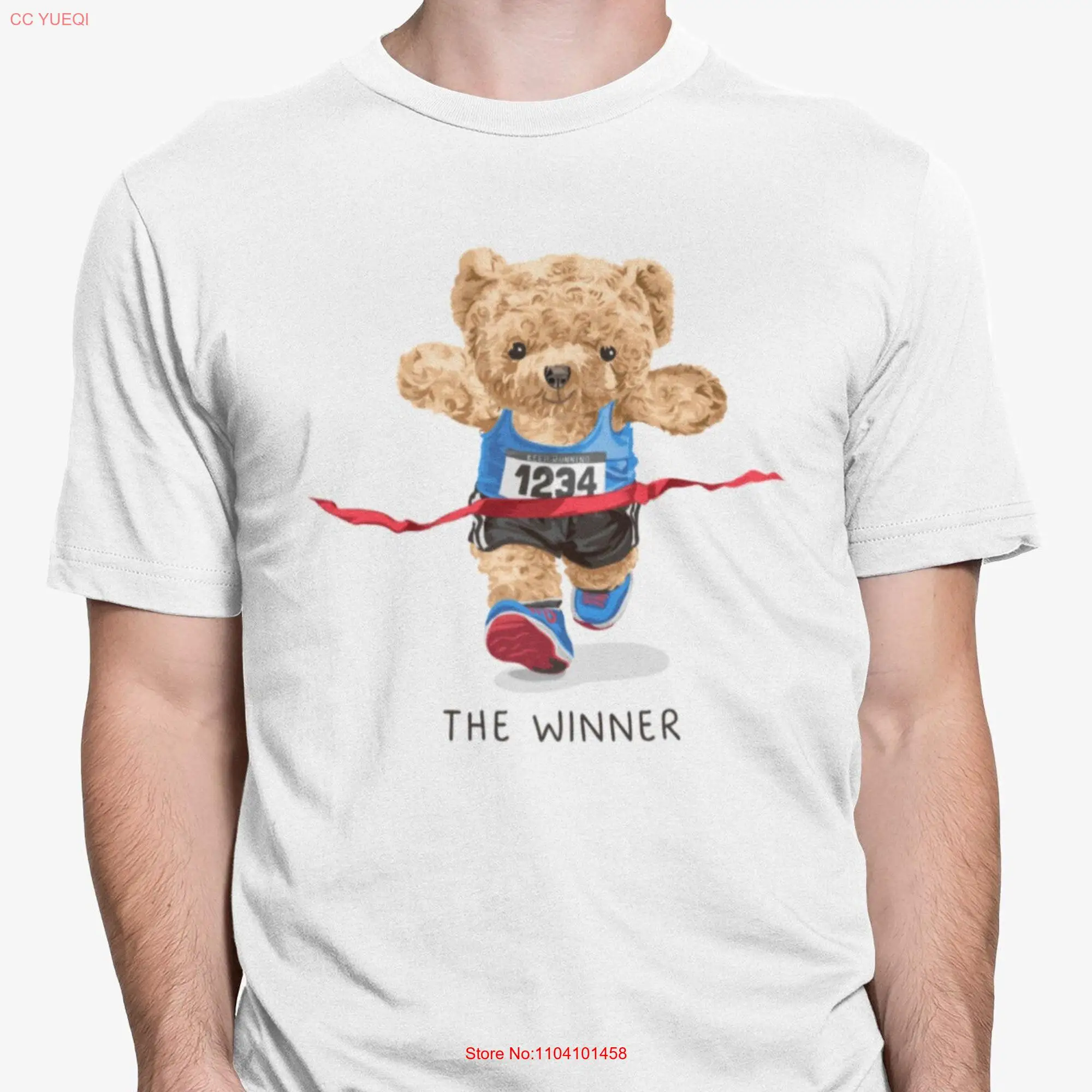 Running Bear Cute Animal T Shirt Runner s Funny Track Field Marathon Sporty long or short sleeves