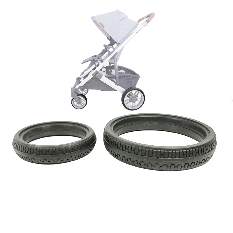 Buggy Tire For Uppababy Cruz V2 Front Or Back Wheel Pushchair PU Tyre Cover Anti-slip DIY Baby Stroller Replace Accessories