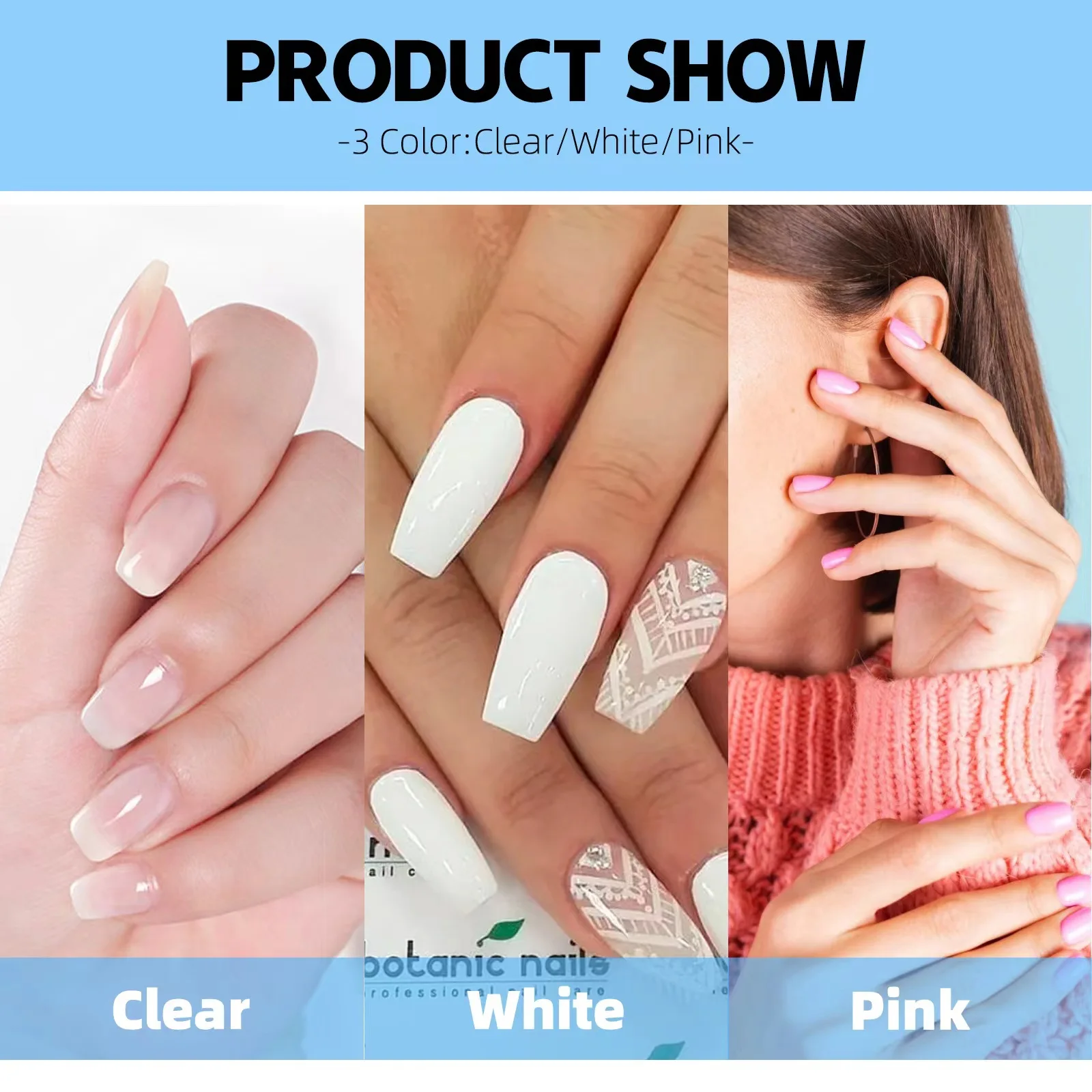 Professional Gel Nail Kit With LED Lamp, Nail Drill, Acrylic Powder & Liquid Set, False Nail Tips, Nail Art Tools For Salon-Qual gallery 5