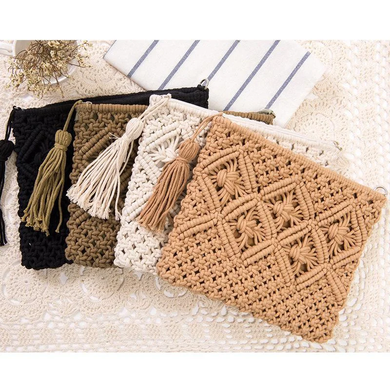 

Straw Bag Woven Rattan Bag Ladies Bags Travel Small Beach Handbags Women Summer Hollow Handmade Beach Bag Shoulder Bag