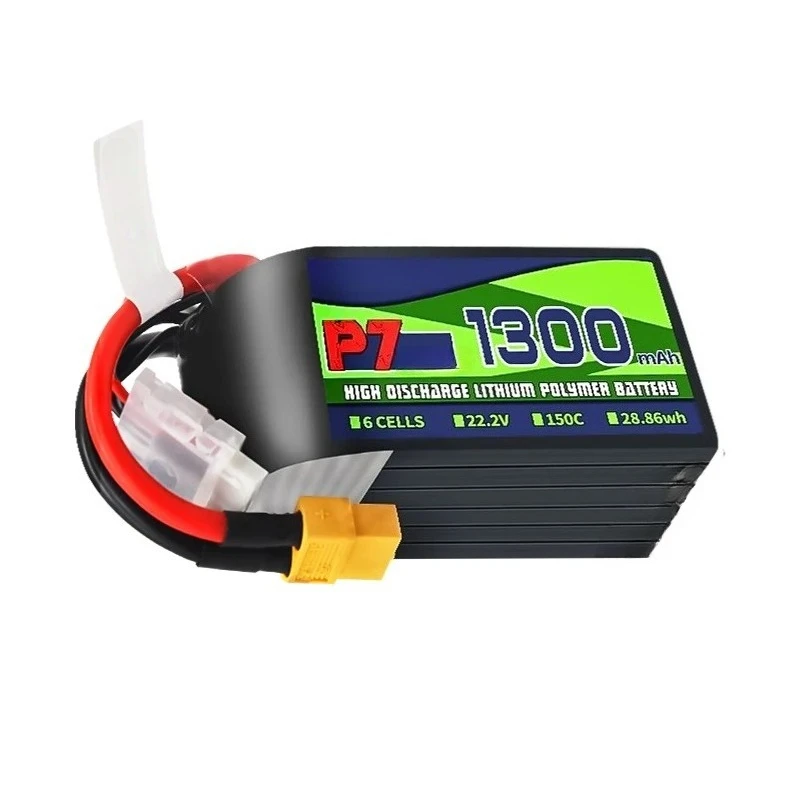 For BosLi-po P7 1300mAh 150C LiPo Battery 4S/6S/8S FPV Racing Freestyle RC Drone Quadcopter High Discharge with XT60  Plug - view 6
