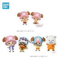 In Stock Bandai ONE PIECE Fluffy Puffy Tony Tony Chopper Karoo Bepo Anime Action Figures Model Desktop ornaments Collections