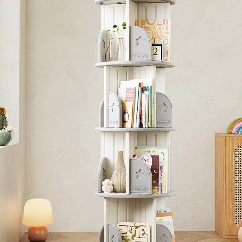 

Rotating landing 360 degrees simple baby storage picture book shelf home simple student bookcase