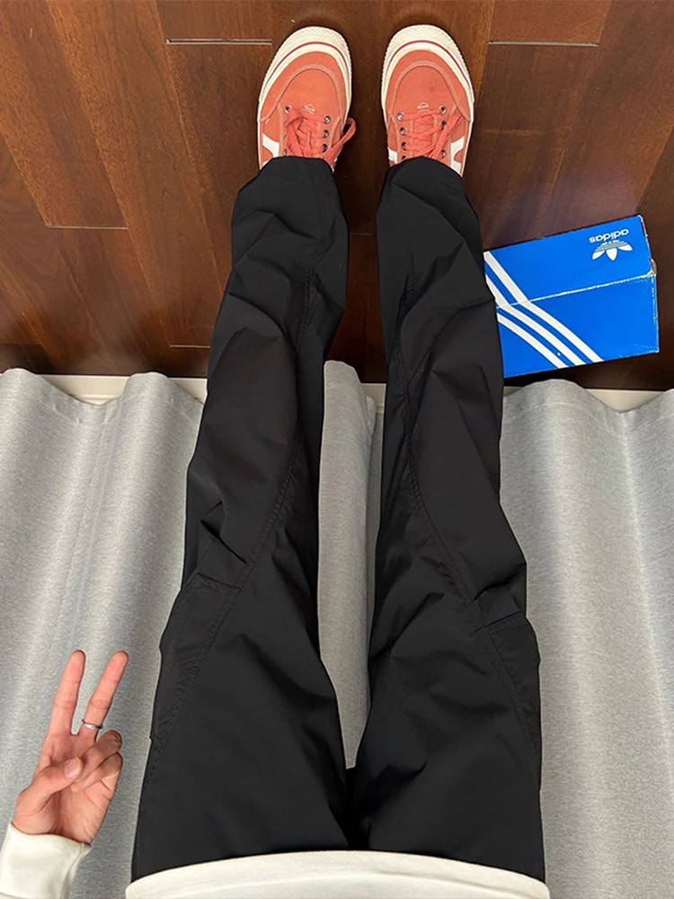 

Qui Dry Casual Men's Straight Leg Pants Lightweight Soft ell Workwear Trousers Tee-Proof Loose Fit Long Pants