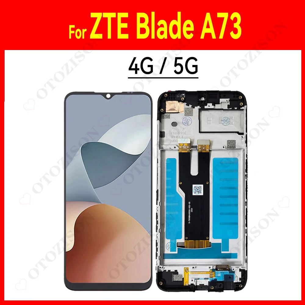 For ZTE Blade A73 5G LCD With Frame A73 4G Screen A7060 LCD