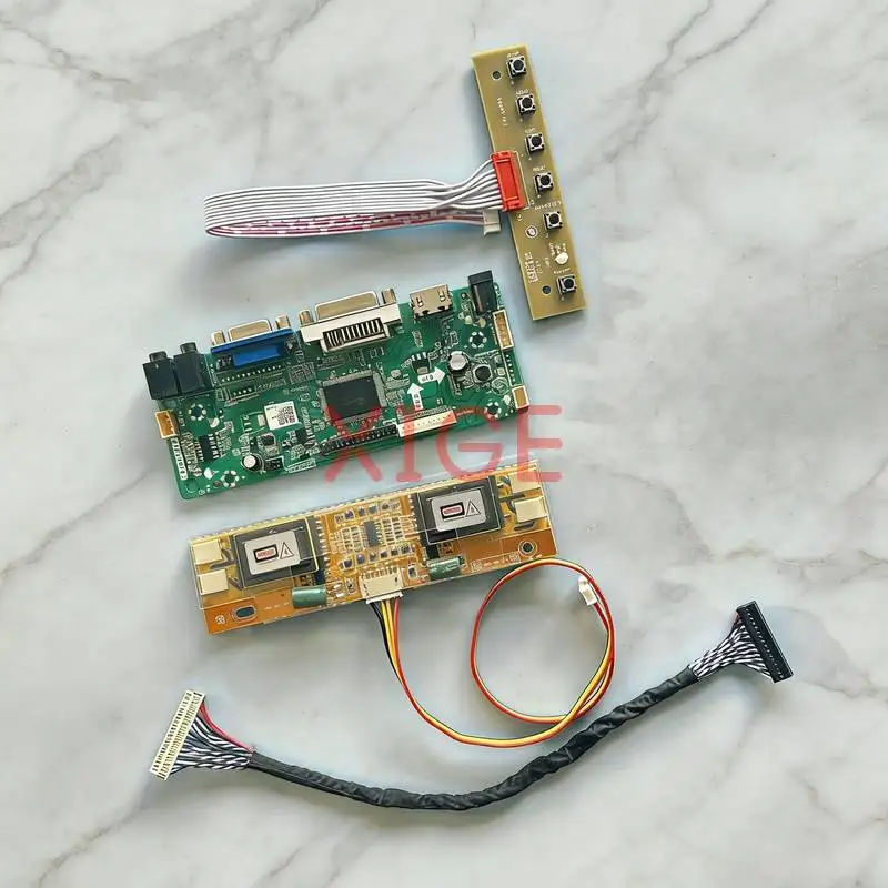 For HT17E13 HT17EX1 HT17E11 HT17E12 LCD Matrix Controller Drive Board DIY Kit 1280x1024 4-CCFL 1280*1024 HDMI+DVI+VGA LVDS-30Pin