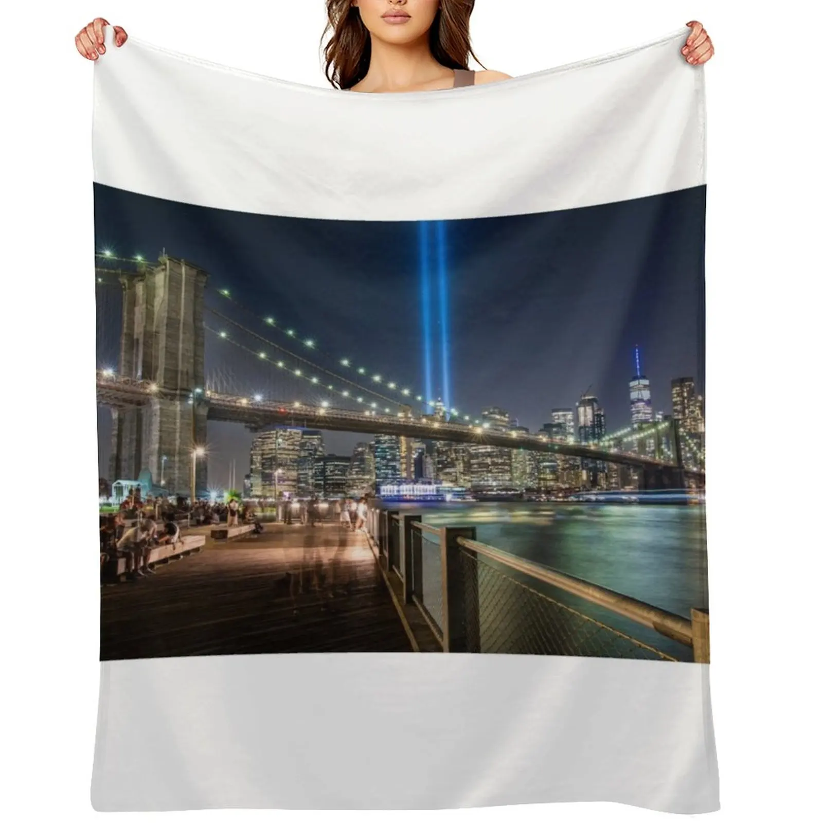 

NYC 9/11 Throw Blanket Nap Plaid on the sofa Weighted Thermal Blankets