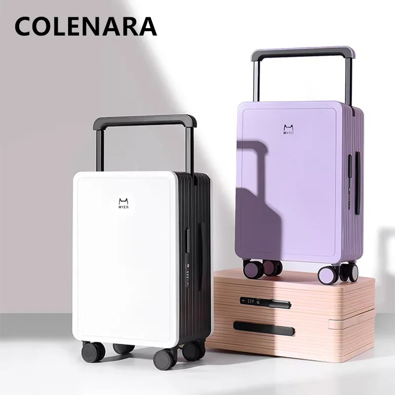 

COLENARA Suitcase 20"24 Inches ABS + PC Boarding Box Women's Large Capacity Trolley Bags Students Password Box Travel Luggage