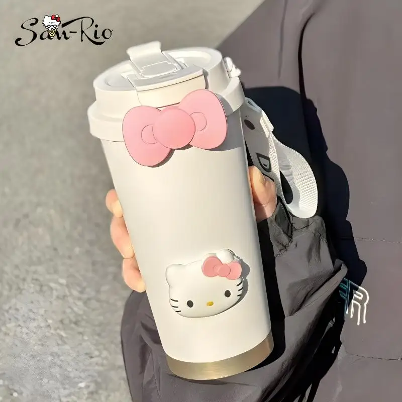 

Sanrio Hello Kitty Thermal Cup 500Ml Tumbler Stainless Steel Vacuum Insulated Coffee Travel Mug with Lid Water Cup for Outdoor