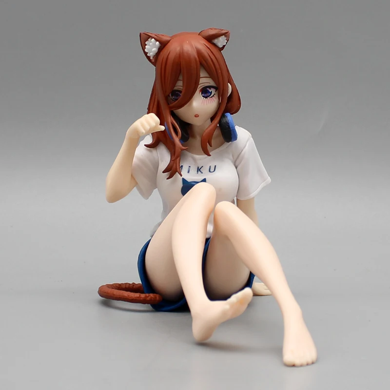 

12cm The Quintessential Quintuplets Nakano Miku Cat Figure Model Gk Statue Collection Desktop Decoration Ornament Toys Boys Gift